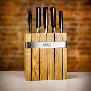 Sabatier Professional 5 Piece Oak Knife Block Set